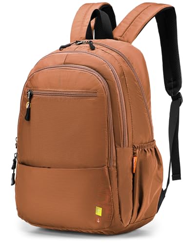 Personal Item Bag 17x10x9 Travel Backpack Carry On Flight Approved Ryanair 40x20x25cm Lightweight Waterproof Causal Bookbag for College, Travel (Orange) - color: Orange