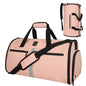 Garment Bags for Travel,50L Carry on Convertible Garment Duffle bag with Shoulder Strap,3 in 1 Hanging Suit Travel Bag with Shoulder Strap - color: Pink