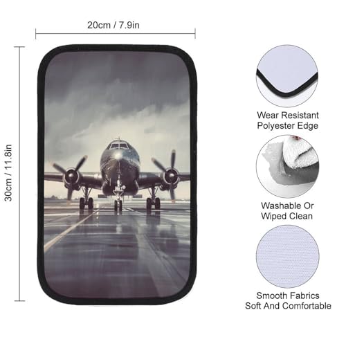 Airplane Art Car Armrest Cover Universal Auto Center Console Pad Car Armrest Set Box Cover Protector for Most Vehicle, SUV, Truck, One Size