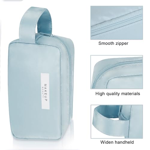 Queboom Travel Makeup Bag Cosmetic Bag Makeup Bag Toiletry bag for women and men (Blue-3pcs) - color: Blue-3pcs