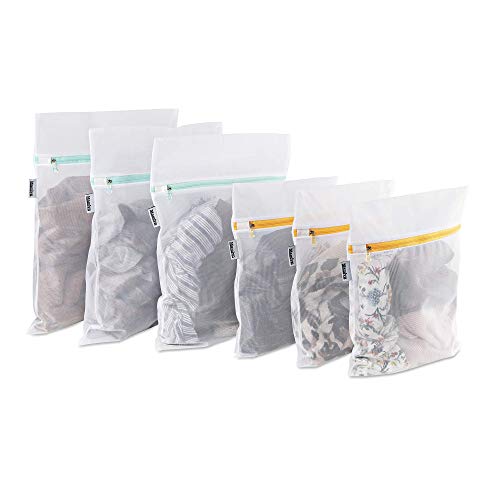 Mamlyn Mesh Laundry Bag for Delicates, Wash Bag for Underwear and Lingerie, Makeup Organizer Bag (3 Medium, 3 Small) - size: 3 Medium, 3 Small