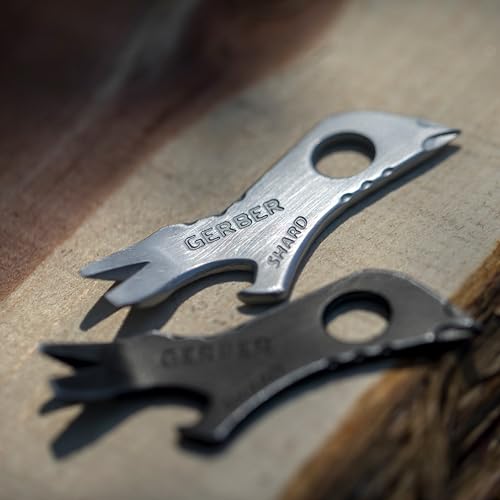 Gerber Gear Shard 7-in-1 Keychain Multitool - Screwdriver, Bottle Opener, EDC Compact Tool - Fathers Day Dad Gifts, Gifts for Men, Silver - style: Gear Shard Keychain