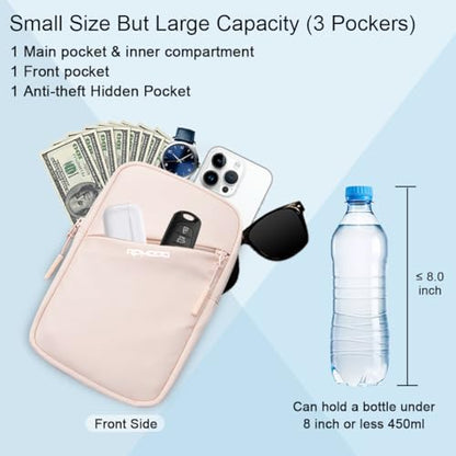 Small Sling Bag for Women Men Chest Bag Water Resistance Mini Crossbody Bag Adjustable Strap Lightweight Shoulder Bag - color: 10-beige