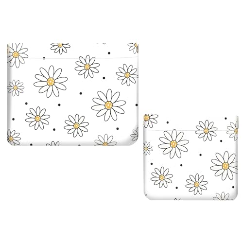 2 PCS PU Leather Small Makeup Bag Set for Purse,No Zipper Self-closing Cosmetic Bag, Portable Coin Purse Lipstick Accessories Organizer Travel Toiletry Storage Pouch for Women,Black Line Flower - color: Black Line Flower