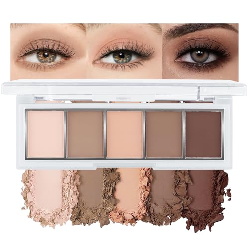 Matte Eyeshadow Palette, Nude Neutral Brown Eye Shadow, Beige Taupe Coffee Eyeshadow, Soft Blendable Natural Makeup, Long Lasting Waterproof Eyeshadow for Daily Office Smokey Look, Sombra de Ojos 01 - color: B01
