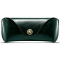 SUNGAIT Vegan Leather Glasses Case Portable Sunglasses Holder Hard Shell Slim Design Travel-Ready - color: Dark Green