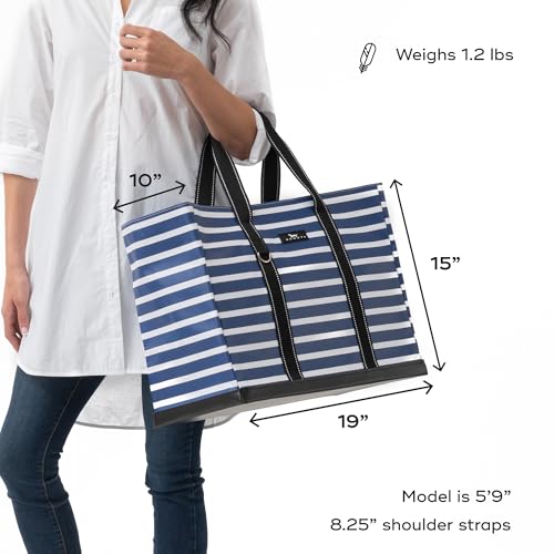 SCOUT Original Deano Tote - Durable Lightweight Open Top Beach, Pool & Lake Bag, Inside Zip Pocket, Folds Flat - color: Ikant Belize