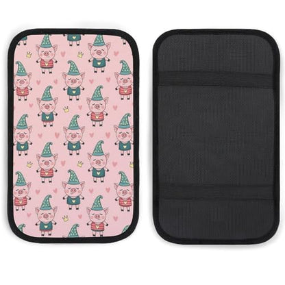 Vehicle Center Console Armrest Cover Pad Cute Pig Pink, Soft Comfort Cushion, Universal Fit for Car, Elegant Design Car Armrest Cover, Waterproof - color: Picture (70)