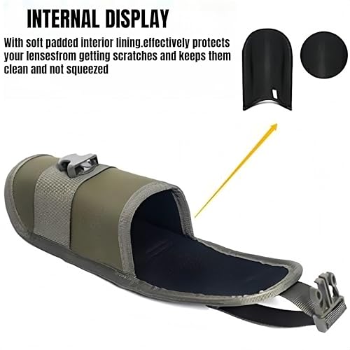 ACEXIER MOLLE Glasses Pouch Outdoor Durable Tactical Pouch Sunglasses Case Army Style Flashlight Pouch with Buckle - color: Green