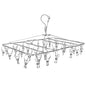 Fayleeko Drying Rack, 52 Clips Stainless Steel Laundry Drying Rack Folding Sock, Underwear, Clothes Hangers for Drying Towels, Bras, Lingerie, Baby Clothes