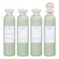 ASEVAT 8.8oz 4Pcs Green Plastic Refillable Travel Shampoo and Conditioner Bottles Plastic Refillable Travel Shampoo Bottles with Flip Cap Shampoo and Conditioner Dispenser - color: Green, size: 8.8oz