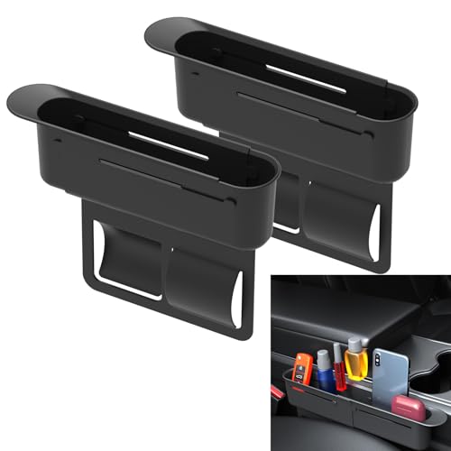 CYDZSW Car Seat Gap Filler 2Pack,Car Seats Side Inserts Organizer Guard Between Seat & Console Catcher Fillers Stop Things from Dropping (Black)