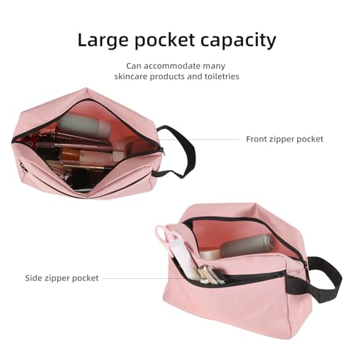 Icramsy Travel Toiletry bag Toiletry bag for women men Hanging Cosmetic bag Travel accessories for Women Men (Pink) - color: Pink