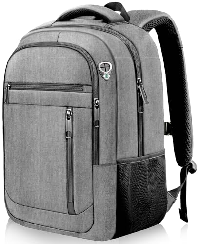 Travel Backpack, Extra Large 45L Travel Backpack for Men & Women, Expandable Laptop Bag, Water Resistant Computer Backpack Fits 18.4 Inch Laptop, Lightweight Daypack for Flight, Grey - color: Grey, size: 3X-Large