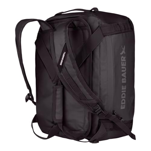 Eddie Bauer Maximus Duffel Bag 40L and 70L | Hiking | Outdoor | Travel | Lightweight | Weather-Resistant | Durable | Rugged - color: Black, size: 40L