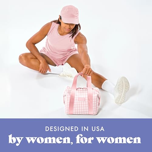 Fit & Fresh Remi Lunch Bag for Women Work – Neoprene Lunch Tote with Containers & Ice Pack, Reusable Meal Prep Lunch Box, Large Capacity, Machine Washable, Pink Gingham - color: Pink Gingham