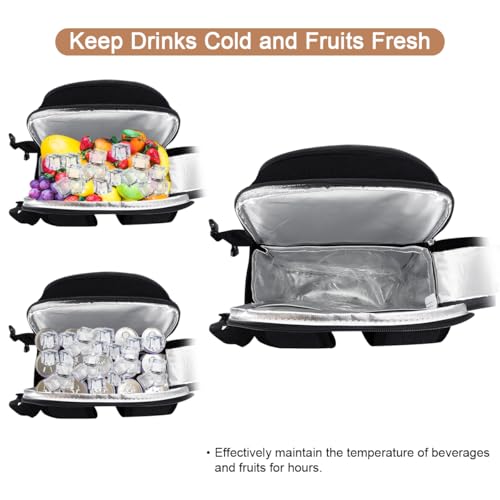 Sunflora Insulated Picnic Backpack for 2 Person Bag with Cooler Compartment, Wine Pouch, Blanket and Stainless Steel Cutlery Set for Couple, Lovers and Friends (Black) - color: Black, size: 2 person