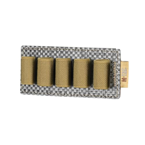 M-Tac Modular Ampoule Organizer Insert | Tactical Insert with Elastic Loops & Loop Velcro Backing | Fits Medical Kits & Backpacks, 5 Slot - color: Coyote, size: 5 ml