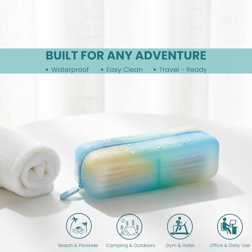 Cotton Pad Swab Travel Case, Waterproof Organizer (Ocean Breeze) - color: Ocean Breeze