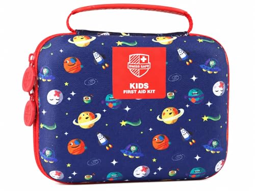 Swiss Safe First Aid Kit for Kids 246 Pieces - for Travel, Home & Car Emergency Kit, Baby & Toddler First Aid, Small Portable Kit with Mini Bag