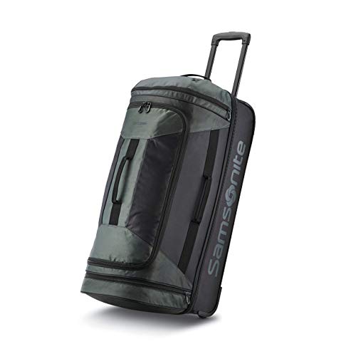 Samsonite Andante 2 Wheeled Duffel Bag – 28-Inch Durable Rolling Luggage with Inline Skate Wheels, Push-Button Handle & Spacious Compartments – Travel-Friendly and Lightweight - Moss Green/Black - color: Moss Green/Black, size: 28-Inch