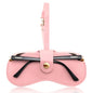 FEISEDY Soft Leather Sunglass Case-Slim Portable Glasses Holder with Button-Closure Wrist Strap for Travel & Outdoor B0308 - color: Pink