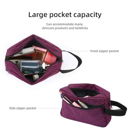 Icramsy Travel Toiletry bag Toiletry bag for women men Hanging Cosmetic bag Travel accessories for Women Men (Deep purple) - color: Deep purple