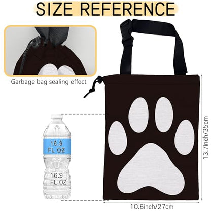 Dog Paw Car Garbage Bag, Small Car Trash Bag with Drawstring Closure and Adjustable Buckle for Car Back Seat, SUVs, Camping, Road Trips - color: Dog Paw