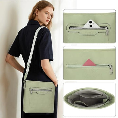 TANTOMI Crossbody Bags for Women Casual Crossbody Purses for Women Travel Shoulder Bag Handbags with Adjustable Strap - color: Light Green