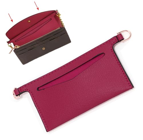 Lckaey purse accessories kit for emilie wallet -Bag accessories, lining bags, organizer inserts 3015-Fuchsia - color: Fuchsia, size: 6.7*3.14in