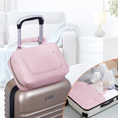 Hanging Toiletry Bag for Women Cosmetic Toiletries Travel Bag, Pink One - color: Pink One