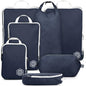 Large Compression Packing Cubes for Travel-Packing Cube Luggage Organizers 7 Piece Set for Checked Luggage-Ultralight, Expandable/Compression Bags by TRIPPED Travel Gear (Navy/White) - color: Navy/White