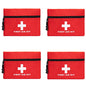 Red Emergency Pouch - Small Travel Rescue Pouch for Car, Home, Office, Kitchen, Outdoors - Empty First Aid Bag (6.3x4.3 4pcs) - style: 6.3x4.3inch 4pcs