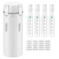 4 in 1 Travel Dispenser Bottle, 30ML*4 Refillable Pack Squeeze Bottles, Portable Leak Proof Travel Toiletry Containers for Toiletries/Shampoo/Conditioner/Shower Gel (White) - color: White