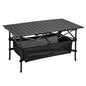 WUROMISE Lightweight Aluminum Folding Camping Table (37.13” x 21.57” x 19.69”), Portable Roll-Up Design for Outdoor, Camping, Beach, BBQ, Patio, and Picnic, Durable & Waterproof with Carrying Bag - size: Medium