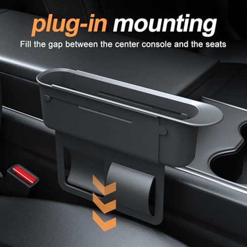 CYDZSW Car Seat Gap Filler 2Pack,Car Seats Side Inserts Organizer Guard Between Seat & Console Catcher Fillers Stop Things from Dropping (Black)
