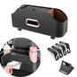 Car Back Seat Organizer with 2 Drink Cup Holder and Tissue Box, Headrest Hanging Storage Box with Hooks and Phone Holder, Multi-Functional Storage for Kids and Travel. (Black)