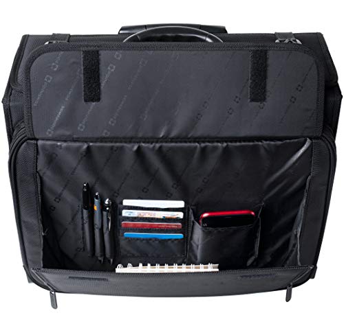 Alpine Swiss Rolling Briefcase | Laptop Bag For Men & Women | Hard Side Catalog Case on Wheels | Legal Size File Dividers | Lawyers Attache Case | Carry-On Overnight Business Travel Bag