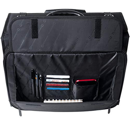 Alpine Swiss Rolling Briefcase | Laptop Bag For Men & Women | Hard Side Catalog Case on Wheels | Legal Size File Dividers | Lawyers Attache Case | Carry-On Overnight Business Travel Bag