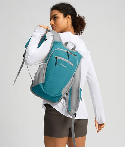 Uselike 10L Small Hiking Backpack Travel Daypack Lightweight Packable Back Pack for Women Men(Teal Blue) - color: Teal Blue