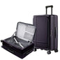 NINETYGO Medium Checked Luggage 25 Inch, Flat Top Opening Check In Luggage with Cup Holder, Expandable, Lightweight PC Hard Shell, TSA Lock, 360° Spinner Wheels (Blackcurrant Oolong) - color: 04-Blackcurrant Oolong, size: Checked 25-Inch (Top Opening, 72L