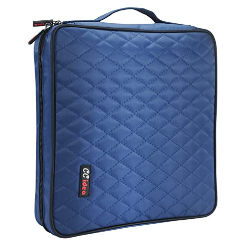 CCidea CD DVD Case Holder, Portable Disc Storage Wallet Binder, Multiple Capacity CD Organizer for Car Home Travel, Anti-Scratch Blu-Ray Game Disc Storage (200-Blue) - color: 200-Blue