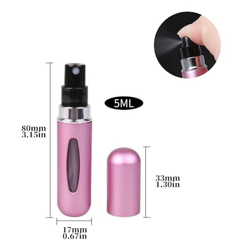 13pcs 5ml/0.2oz Refillable Cosmetic Spray Bottles ，5 Ml Portable Perfume Spray Bottle set, 5mL Spray Bottle Multi-Pack For Women Outdoor And Traveling