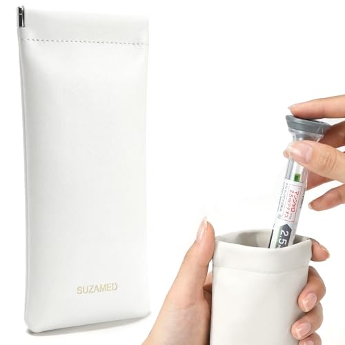 Insulin Cooler Travel Case TSA Approved, Portable Insulin Clip Pocket Carry Case Insulated Organizer for 2 Insulin Pens & Zepbound & Mounjaro Injector Pens Diabetic Supplies (White) - color: White