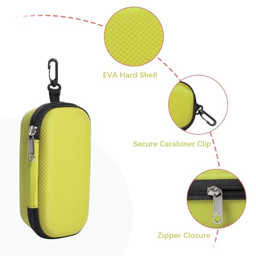 Bukere Double Eyeglasses Case with Adjustable Slots, EVA Hard-shell Travel Dual Glasses Sunglasses Organizer for Men Women - color: Yellow