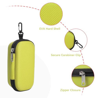 Bukere Double Eyeglasses Case with Adjustable Slots, EVA Hard-shell Travel Dual Glasses Sunglasses Organizer for Men Women - color: Yellow