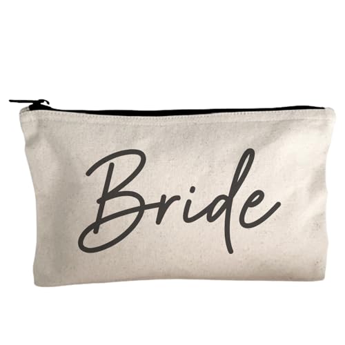 Moonlight Makers, Bride, Funny Canvas Makeup Bag, Organizer Pouch, Cute Travel Accessories for Women, 100% Cotton Cosmetic & Toiletry Bags - style: Bride