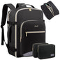 LOVEVOOK 50L Travel Backpack for Women Men,Waterproof Airline Approved Carry On Luggage Travel Essentials,TSA Carry On Backpack Personal Item Travel Bag Suitcase Weekender Traveling with Packing Cubes - color: Black-grey-backpack
