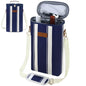 BLUBYEES 2-Bottle Insulated Wine Carrier Tote - Leakproof Padded 900D Oxford Wine Cooler Bag for Travel, Picnics, Beach & Parties - Ideal Wine Gift for Wine Lovers - color: Prussian Blue
