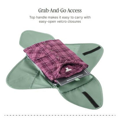 Eagle Creek Pack-It Reveal Garment Folder - Compression Wings - Maximize Luggage Space - Convenient Top Handle - Quick Drying Material - Medium - Willow Green - color: Green